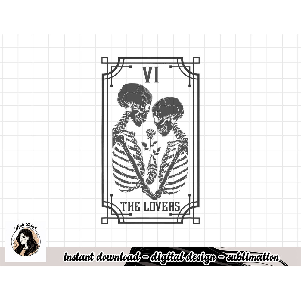 The Lovers Tarot Card Occult Goth Halloween Gothic png, sublimation copy.jpg