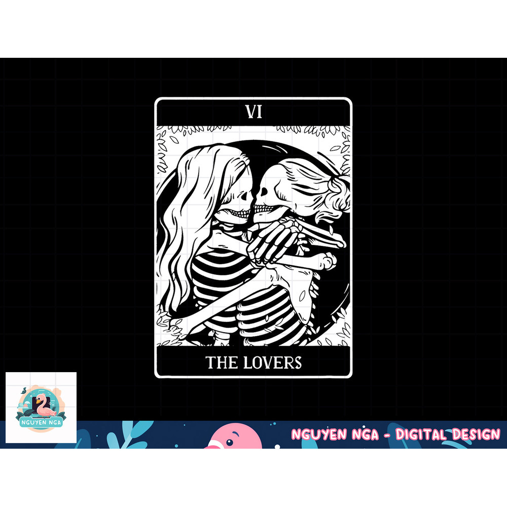 The Lovers Tarot Card Occult Goth Lesbian Skeleton Halloween png, sublimation copy.jpg