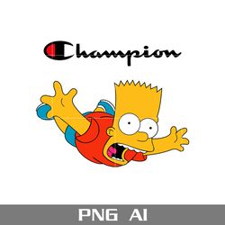 bart simpson champion png, champion logo png, bart simpson png, fahion brand logo png , ai digital file