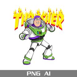 buzz lightyear thrasher png, thrasher logo png, buzz lightyear png, fashion brand png, ai digital file