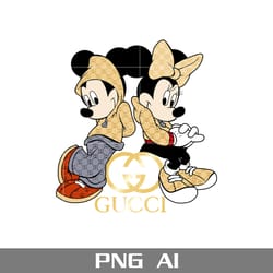gucci mickey and minnie png, gucci brand png, disney gucci png, fashion brand png, ai digital file