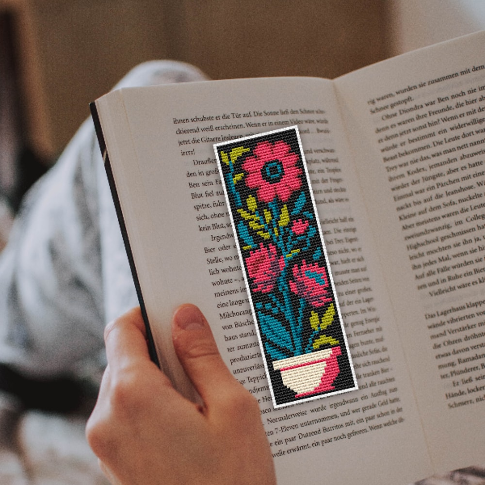 embroidery pattern bookmark