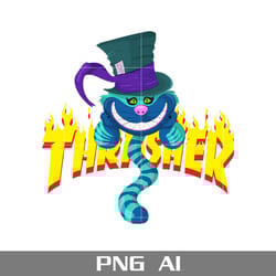 cheshire cat thrasher png, thrasher logo png, cheshire cat png, fashion brand png, ai digital file