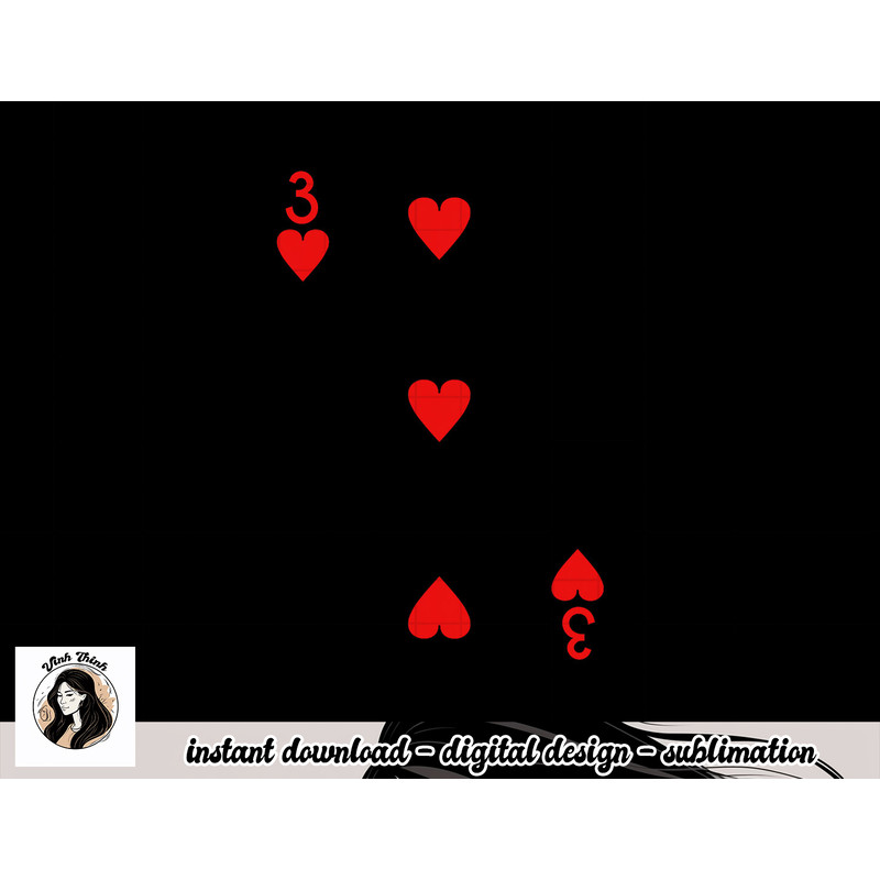 Three Of Hearts Deck Of Cards Playing Cards Halloween Poker png, sublimation copy.jpg
