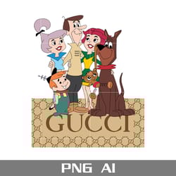 scooby doo and friend gucci png, gucci brand logo png, scooby doo and friend png, disney gucci png, ai digital file