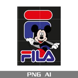 mickey fila png, fila logo png, mickey mouse png, fashion brand png, ai digital file
