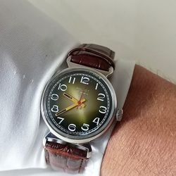 Wind up mens watch Poljot 2609, 17 jewels - Soviet  mechanical wrist watch vintage