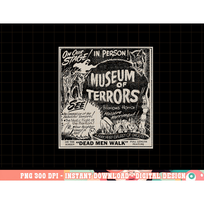 Vintage Halloween Slasher Horror Movie Museum of Terrors png, sublimation copy.jpg
