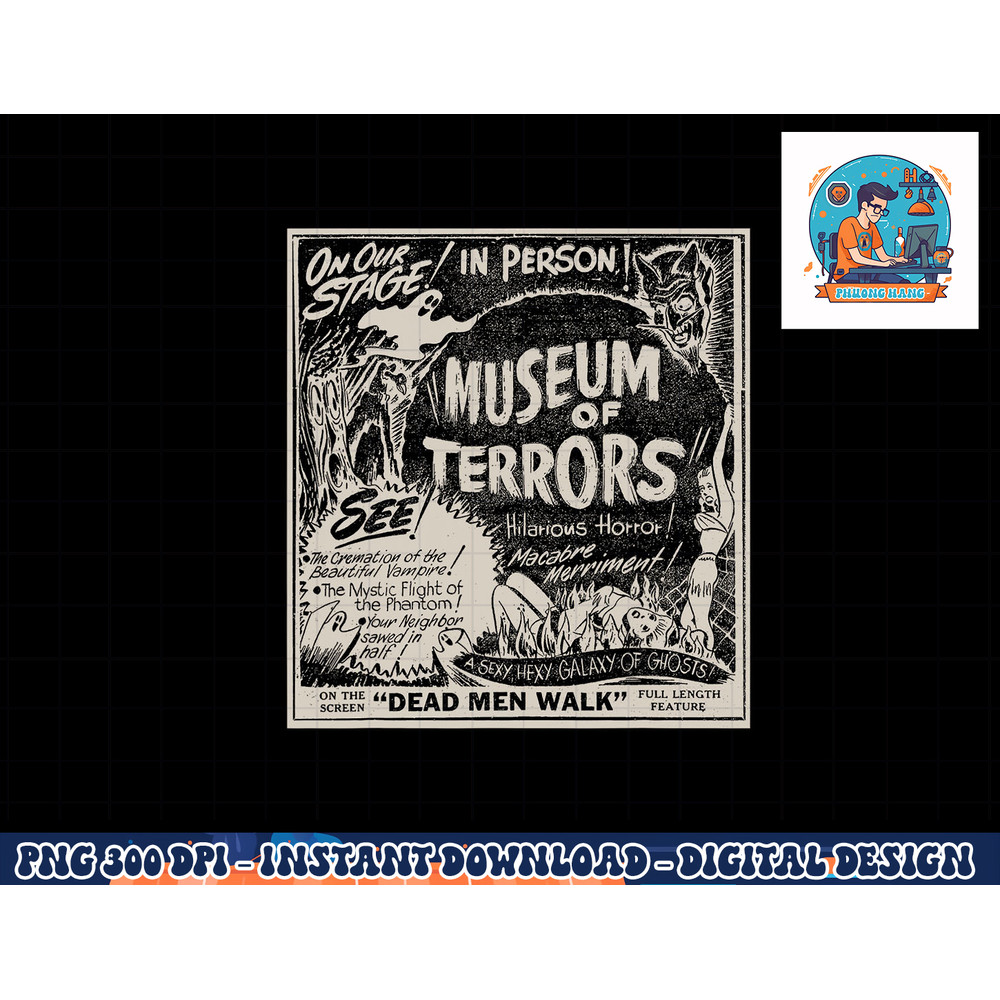 Vintage Halloween Slasher Horror Movie Museum of Terrors png, sublimation copy.jpg