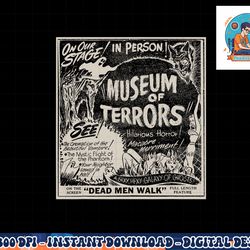 vintage halloween slasher horror movie museum of terrors png, sublimation copy
