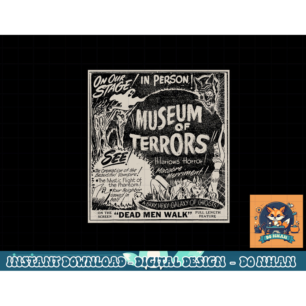 Vintage Halloween Slasher Horror Movie Museum of Terrors png, sublimation copy.jpg
