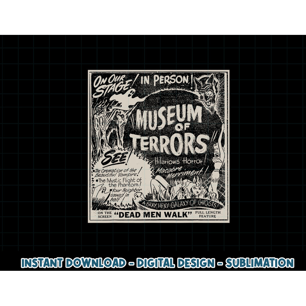 Vintage Halloween Slasher Horror Movie Museum of Terrors png, sublimation copy.jpg
