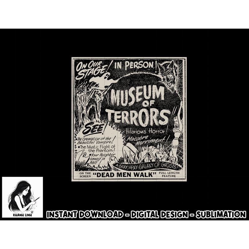 Vintage Halloween Slasher Horror Movie Museum of Terrors png, sublimation copy.jpg