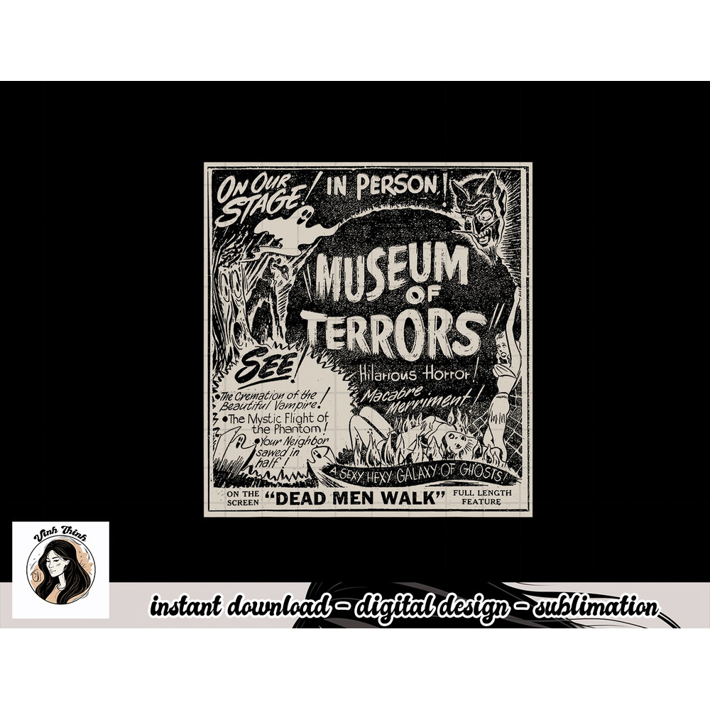 Vintage Halloween Slasher Horror Movie Museum of Terrors png, sublimation copy.jpg