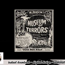 vintage halloween slasher horror movie museum of terrors png, sublimation copy