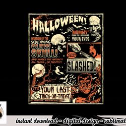 vintage horror movie shirts poster terror old time halloween png, sublimation copy