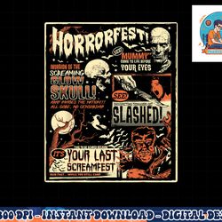 vintage horrorfest movie poster terror old time halloween png, sublimation copy