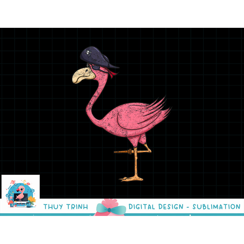 Vintage Pirate Pink Flamingo With Eyepatch Halloween Costume png, sublimation copy.jpg