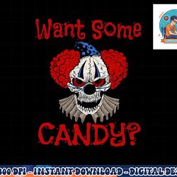 want some candy scary distressed evil clown halloween gift png, sublimation copy