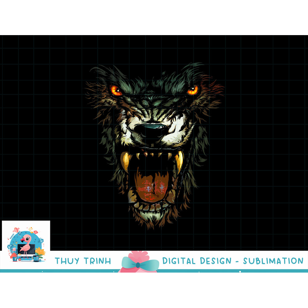 Werewolf Face Lycan Gothic Horror Occult Scary Halloween png, sublimation copy.jpg
