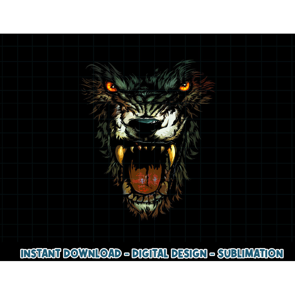 Werewolf Face Lycan Gothic Horror Occult Scary Halloween png, sublimation copy.jpg