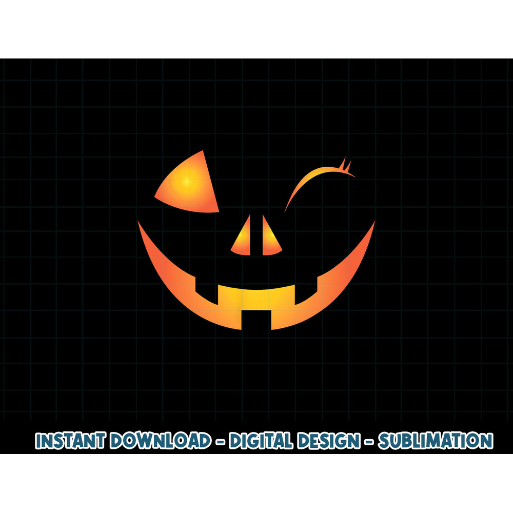 Wink Face Pumpkin Jack O Lantern Costume Cool Halloween Gift png, sublimation copy.jpg