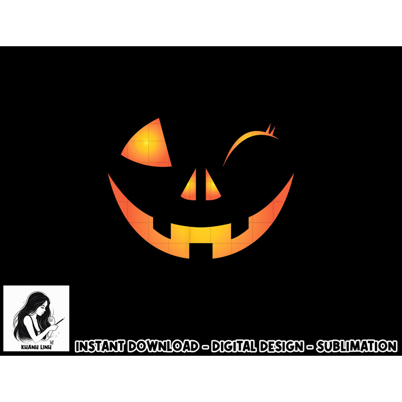 Wink Face Pumpkin Jack O Lantern Costume Cool Halloween Gift png, sublimation copy.jpg