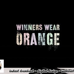 winners wear orange summer camp team color war game event png, sublimation copy