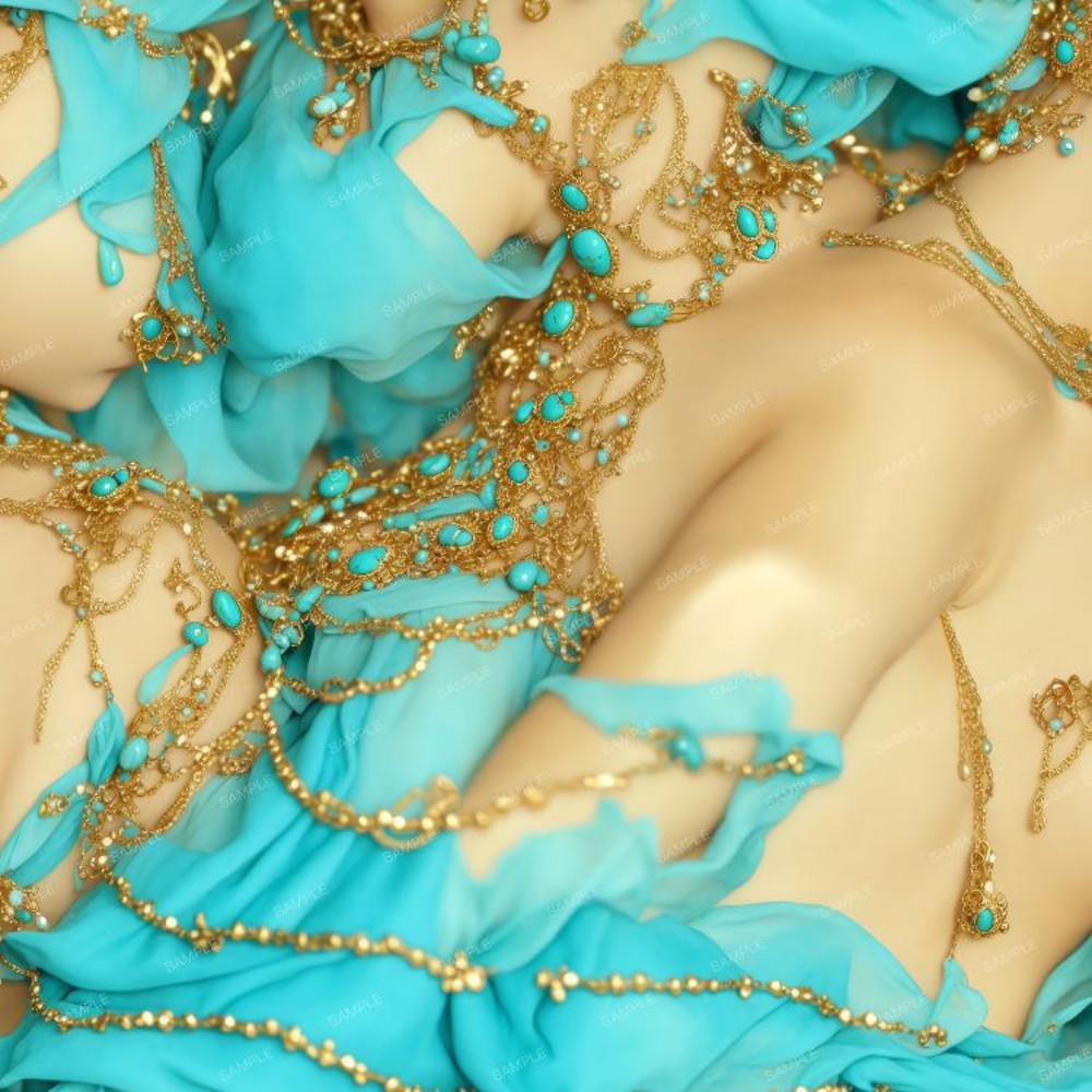 Shabby Chic Turquoise and Gold Chains 43.jpg