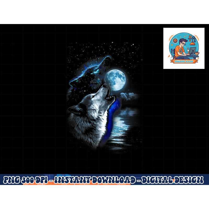 Wolf Moon Lake Wolf Howling Full Moon Wolf Graphics Design png, sublimation copy.jpg