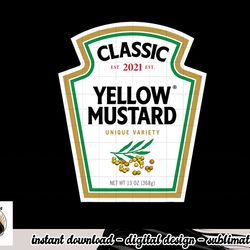 yellow mustard diy halloween costume matching group mustard png, sublimation copy