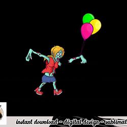 zombie birthday balloon cute zombie halloween png, sublimation copy