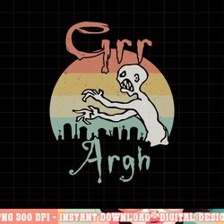 zombie dead mummy grr argh halloween retro design png, sublimation copy