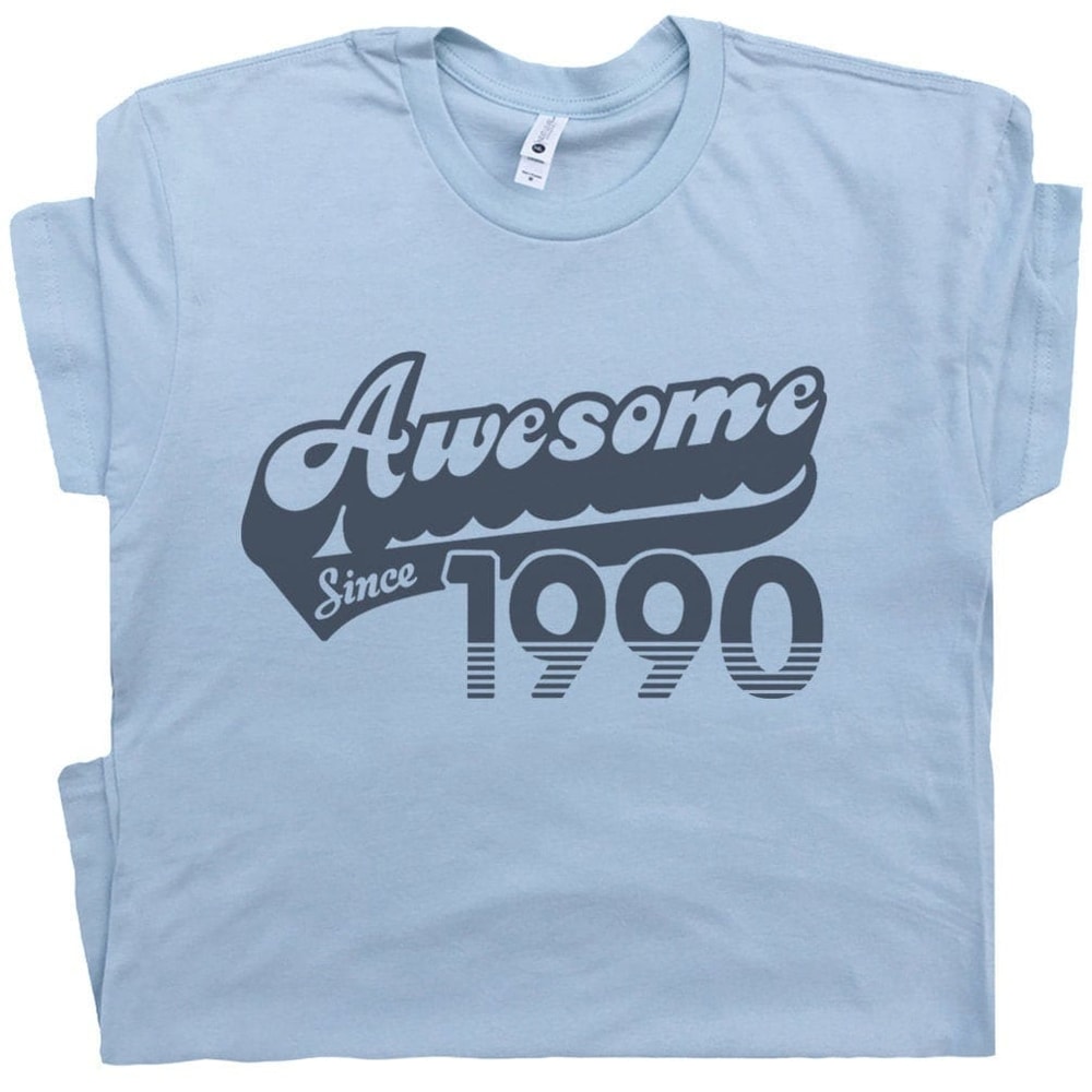 33rd Birthday T Shirt Awesome Since 1990 T Shirt Gift For 1990 Birthday Tee Shirt Mens Womens 33rd Birthday Shirt Vintage Retro 90s - 1.jpg