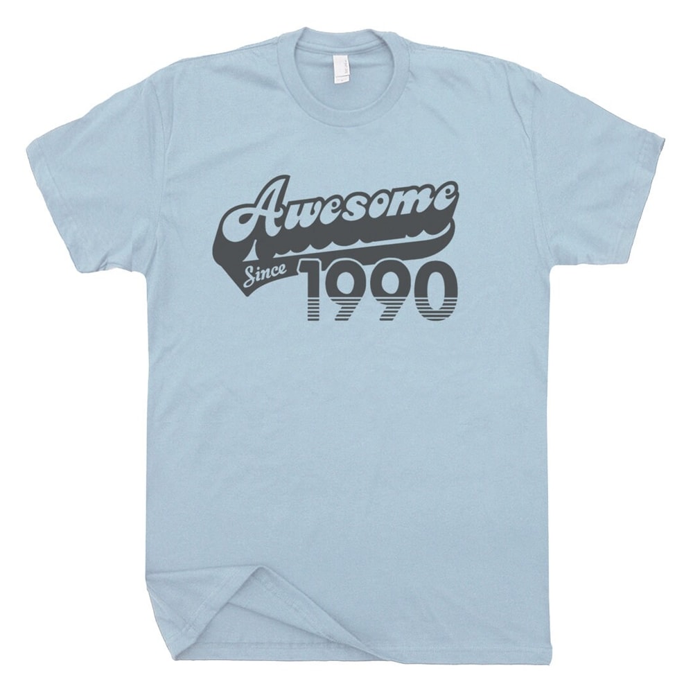 33rd Birthday T Shirt Awesome Since 1990 T Shirt Gift For 1990 Birthday Tee Shirt Mens Womens 33rd Birthday Shirt Vintage Retro 90s - 2.jpg