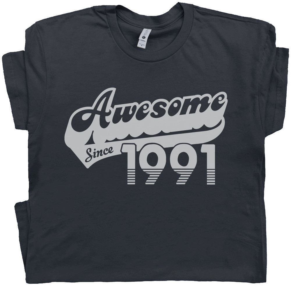 32nd Birthday T Shirt Awesome Since 1991 Shirt Funny Gift For 1991 Birthday Tee Shirt Mens Womens 32nd Birthday Shirt Vintage Retro - 1.jpg