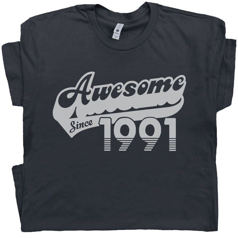 32nd Birthday T Shirt Awesome Since 1991 Shirt Funny Gift For 1991 Birthday Tee Shirt Mens Womens 32nd Birthday Shirt Vintage Retro - 1.jpg