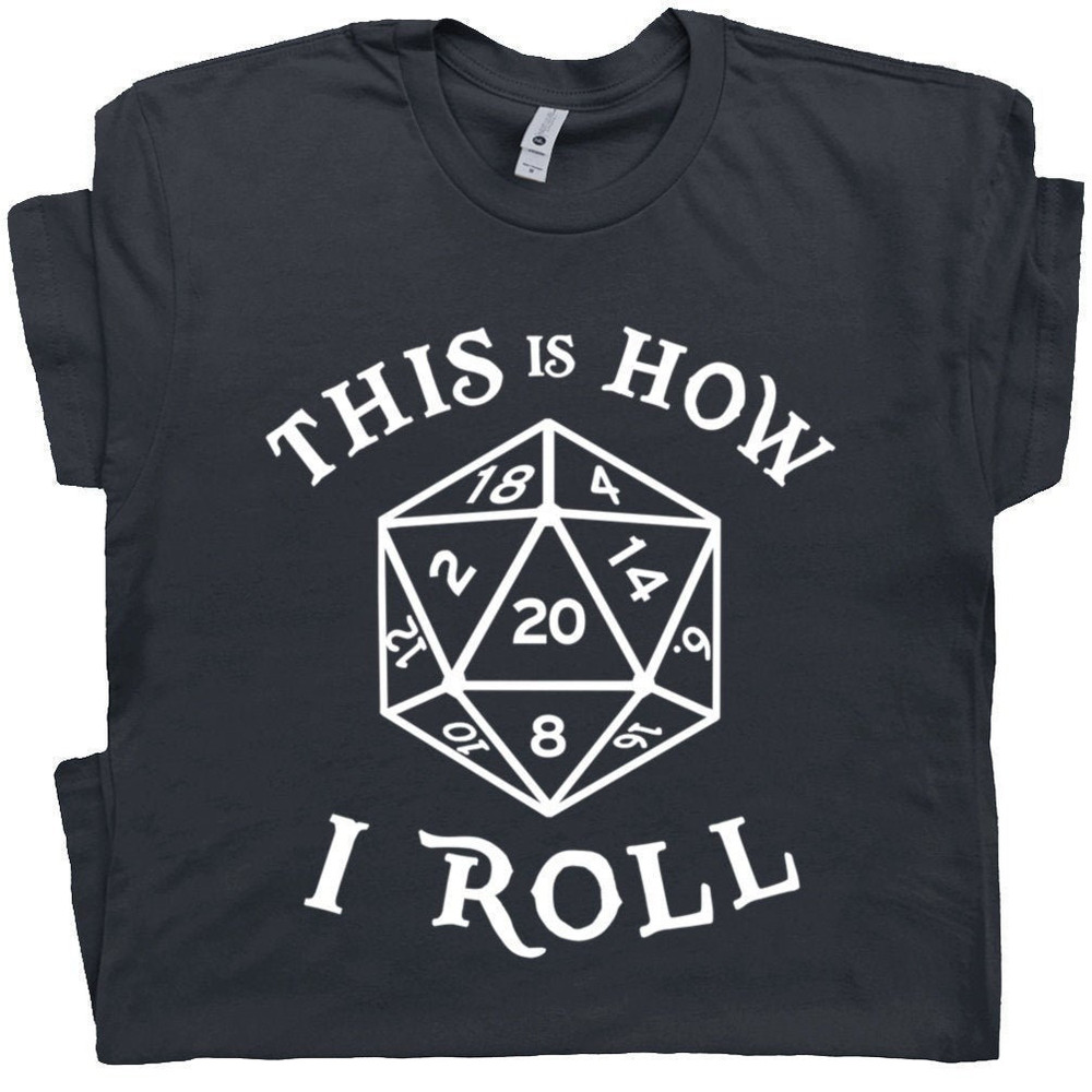 20 Sided Dice T Shirt Dungeons Geek T Shirts and Magic Dragons Dungeon Master Tee Nerdy Gathering Gift For The Fantasy RPG Player Gamer - 1.jpg