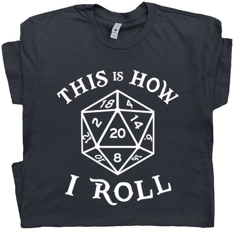 20 Sided Dice T Shirt Dungeons Geek T Shirts and Magic Dragons Dungeon Master Tee Nerdy Gathering Gift For The Fantasy RPG Player Gamer - 1.jpg