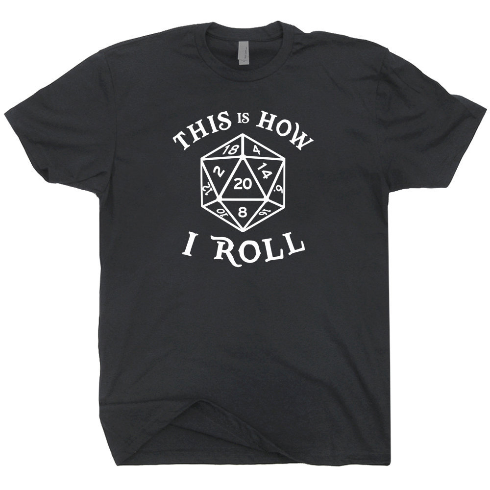 20 Sided Dice T Shirt Dungeons Geek T Shirts and Magic Dragons Dungeon Master Tee Nerdy Gathering Gift For The Fantasy RPG Player Gamer - 2.jpg