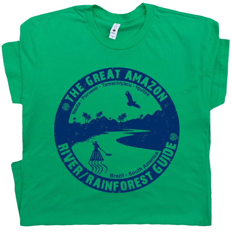 Amazon River Shirt Kayaking Shirt Canoe T Shirt Paddle Board Kayak Shirt Vintage Shirts Brazil River Rat Mens Womens Rainforest Adventure - 1.jpg