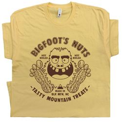 bigfoot t shirt funny cryptid shirt bigfoots nuts tee novelty boiled peanuts sasquatch t shirt yeti shirt hilarious mons