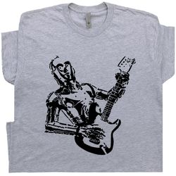 c3po guitar t shirt robot playing cool electric guitar tee funny bass for acoustic vintage guitarist player weird band g