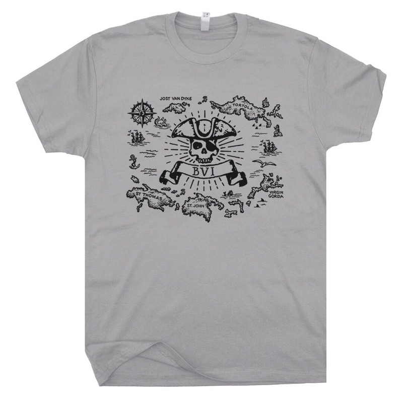 BVI Sailing T Shirt British Virgin Islands Map Jost Van Dyke T Shirt Tortola Tee St Johns St Thomas T shirt Nautical Theme Pirate Skull - 2.jpg
