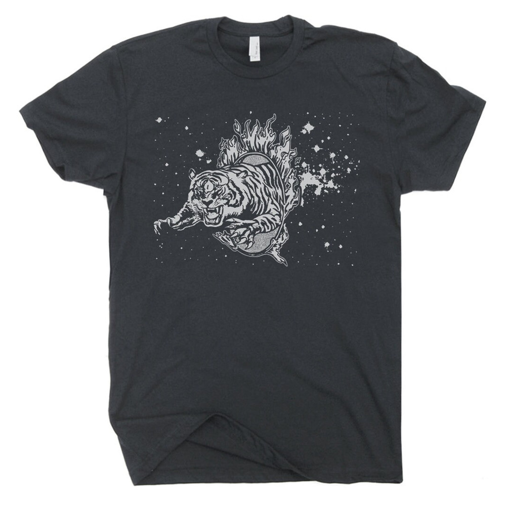 Circus Tiger T Shirt Weird Graphic Shirts Jumping Through Hoop Space Cowboy Vintage Nasa T Shirt Retro Science Solar System Saturn Shirt - 2.jpg