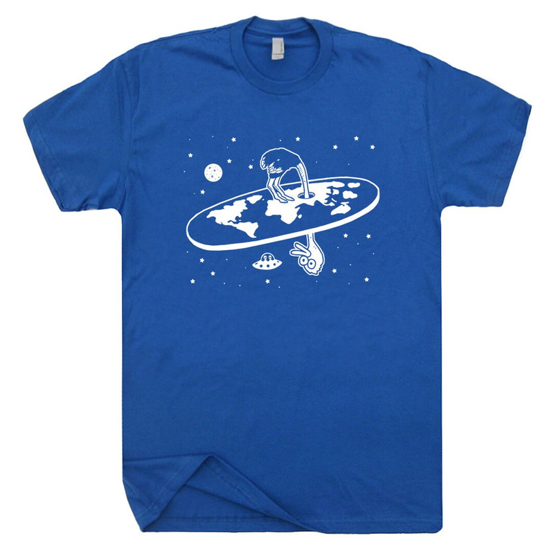 Flat Earth T Shirt Ostrich UFO Shirt Funny Shirts Conspiracy Theory Shirt Weird Random Shirts for Women Men Science Humor Society Space Tee - 2.jpg