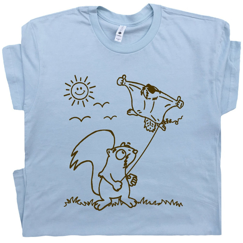 Flying Squirrel T Shirt Funny Shirts for Men Women Kids Cool Graphic Tee Cute Squirrel Shirts Vintage T Shirt Retro Cartoon Unique Design - 1.jpg