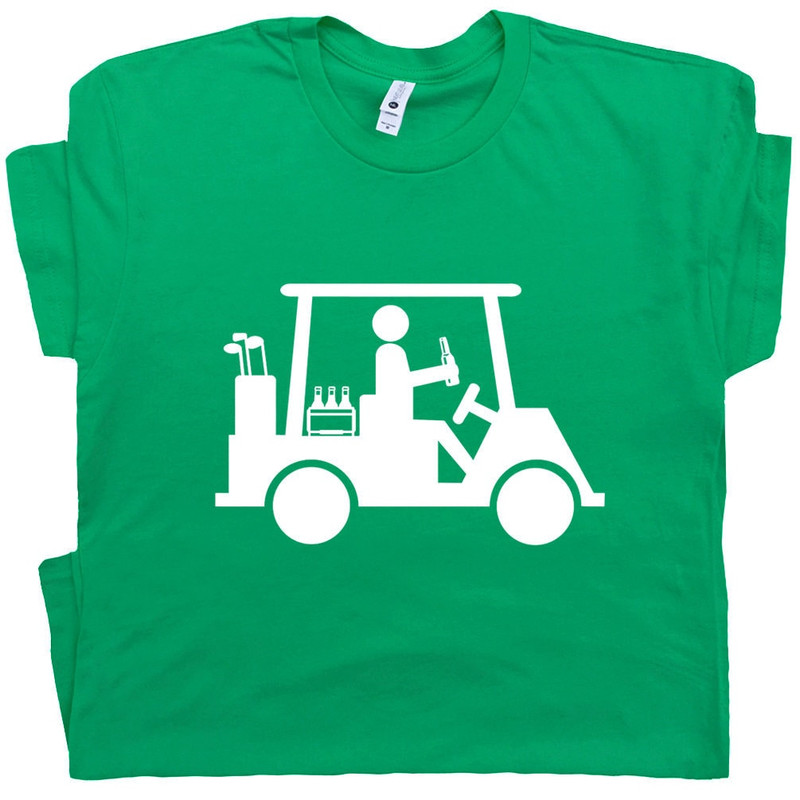 Funny Golf T Shirt Golfer Drinking Beer Shirt Cool Golfing Shirts Golf Cart Shirt Golf Graphic Gift For Husband Boyfriend Mens Tee - 1.jpg