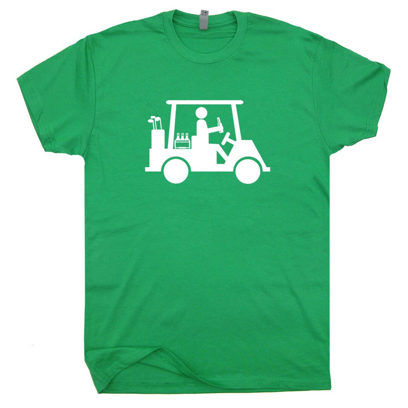 Funny Golf T Shirt Golfer Drinking Beer Shirt Cool Golfing Shirts Golf Cart Shirt Golf Graphic Gift For Husband Boyfriend Mens Tee - 2.jpg