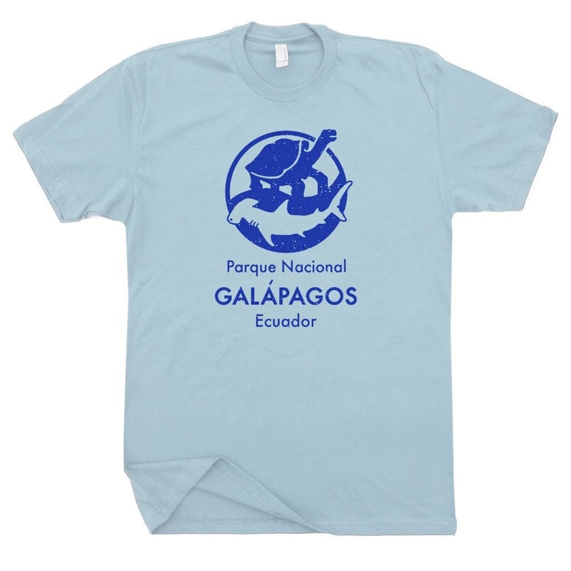 Galapagos Island T Shirt Vintage Science National Park Shirt Wildlife Cool Graphic Shirts For Men Women Kids Charles Darwin Tee Turtle Shark - 2.jpg